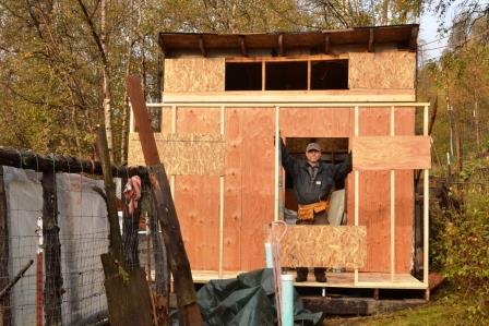 The goat shed gets an addition